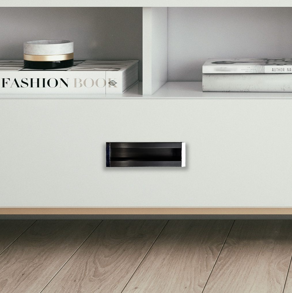 Aranze Black Aluminium Sliding Handle - Stylish and Simple, 1 Piece