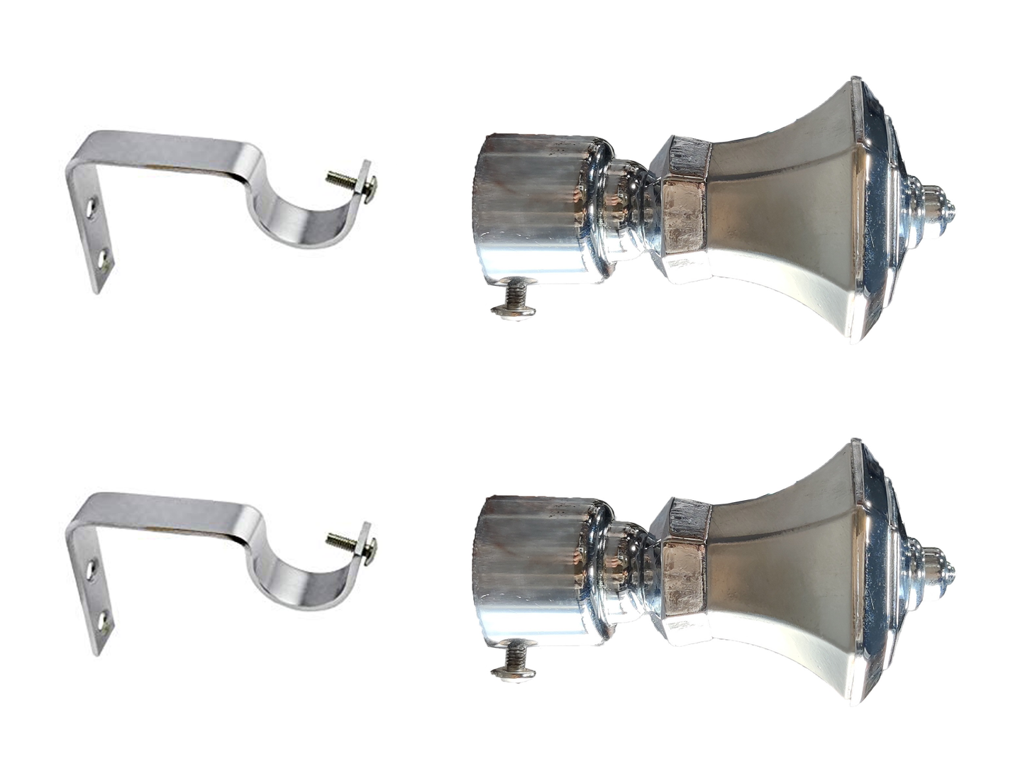 Aranze DSCB_3_100mm 4 inch Curtain Bracket With Support For 1 inch Rod, Stainless Steel Finish
