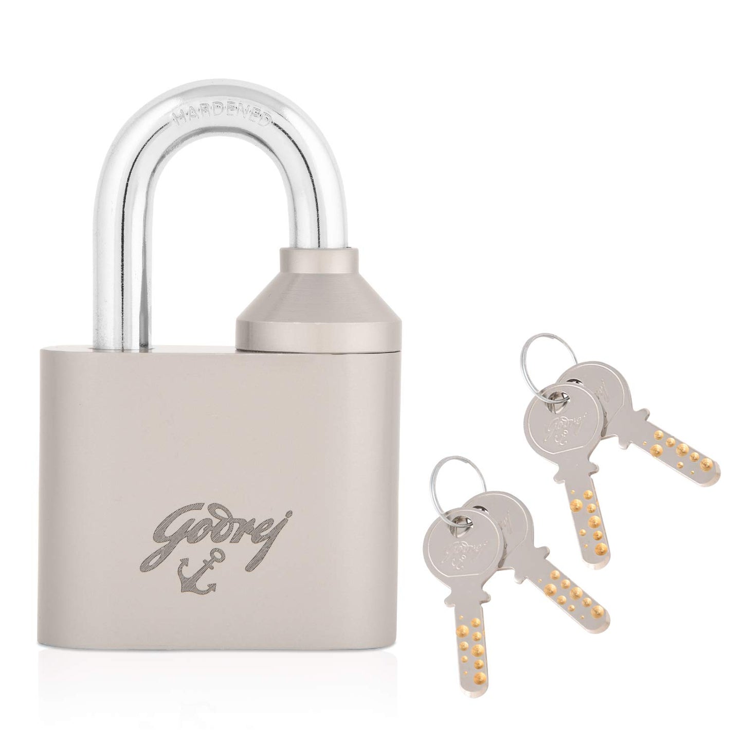 Godrej (C-7395) Dual Access Padlock (2 MK 2 CK) Premium Padlock - 4 Keys