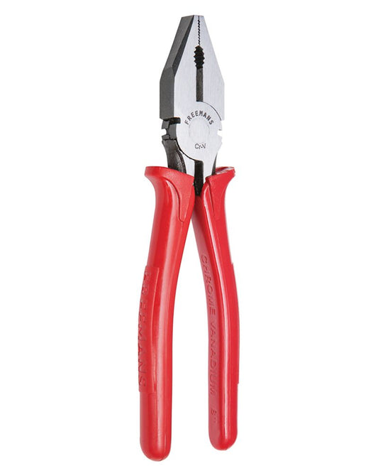 Freemans CPR08 8 inch Combination Plier With Cellulose Acetate Red Sleeve