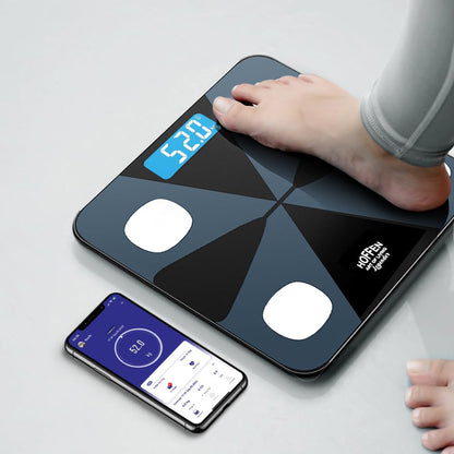 Hoffen Bluetooth BMI, BMR Digital Personal Weighing Scale, Free Bluetooth Mobile App