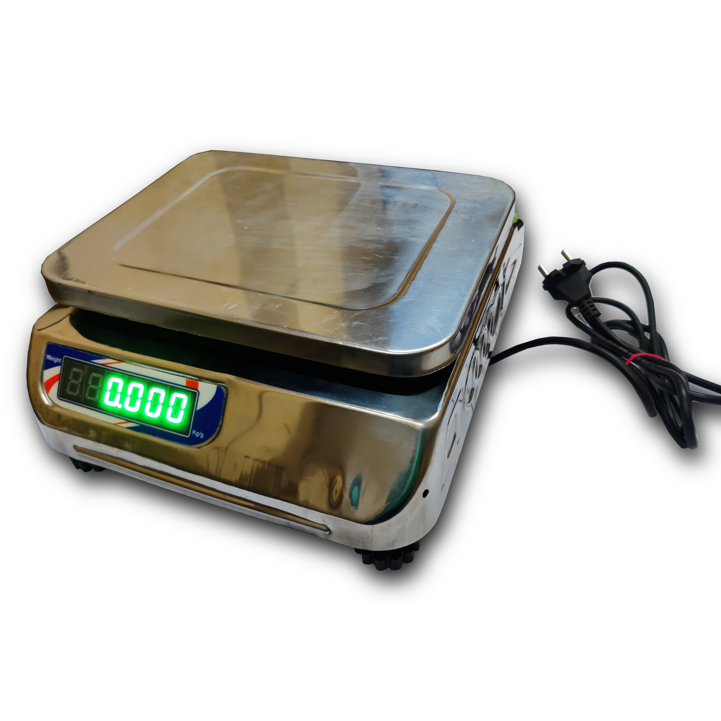 Aranze 30kg x 2 g Digital Table Top Weighing Scale with Front and Back Display Pan for Retail Shops, Kitchen and Commercial Purposes (9x7 inches, Stainless Steel)