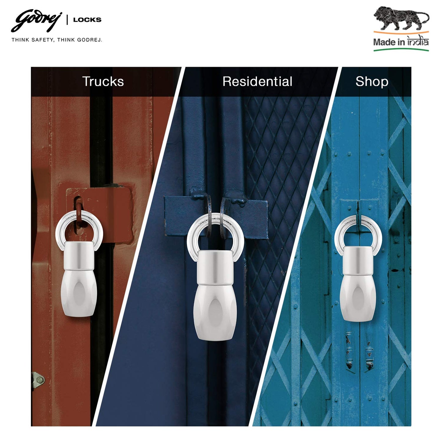 Godrej (C-7394) Scorpio Premium Padlock - 3 Keys