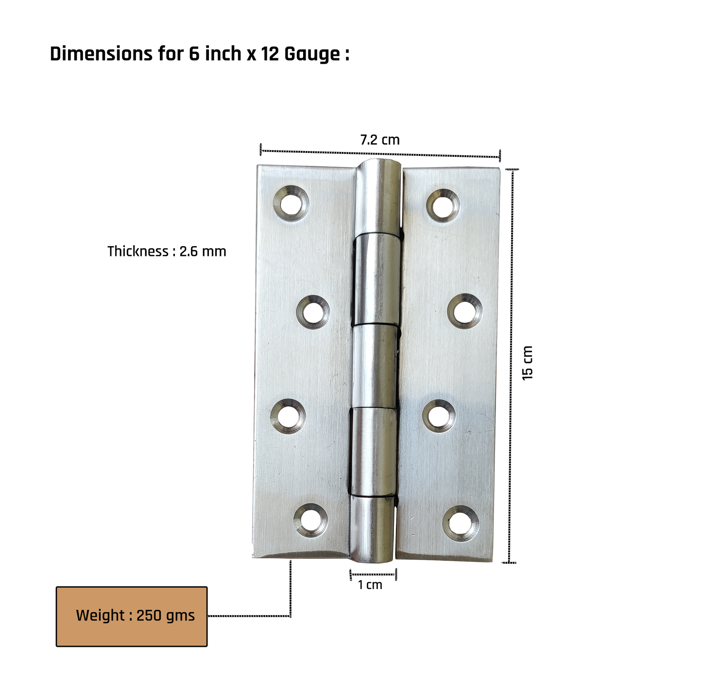 Aranze DSHG_1 Hinges For Doors And Windows, Stainless Steel Matt Finish